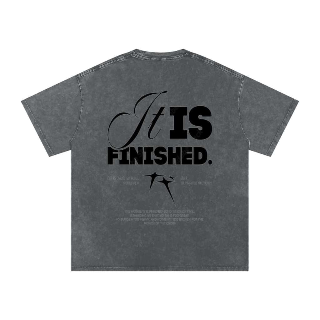 Snow Washed Oversized Cotton T-Shirt - John 19:30