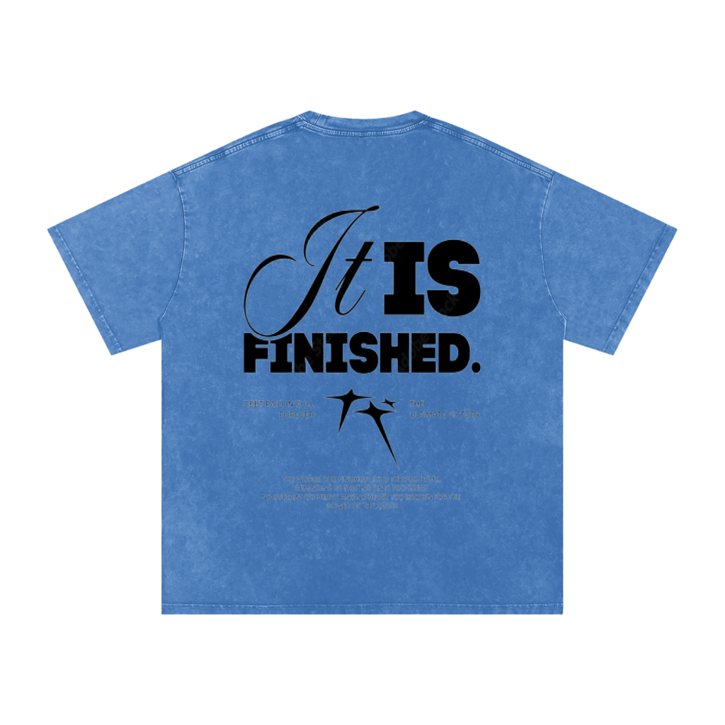 Snow Washed Oversized Cotton T-Shirt - John 19:30