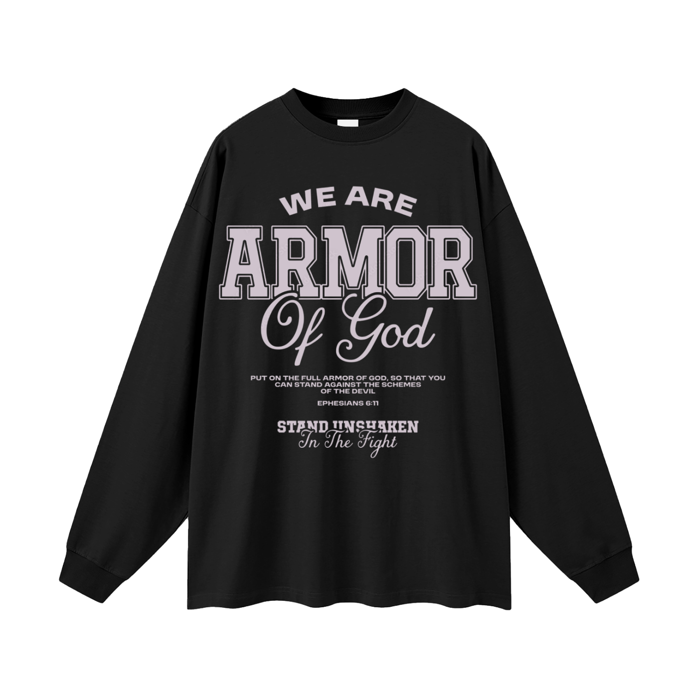 Oversized Unisex Long Sleeve T-Shirt - Ephesians 6:11