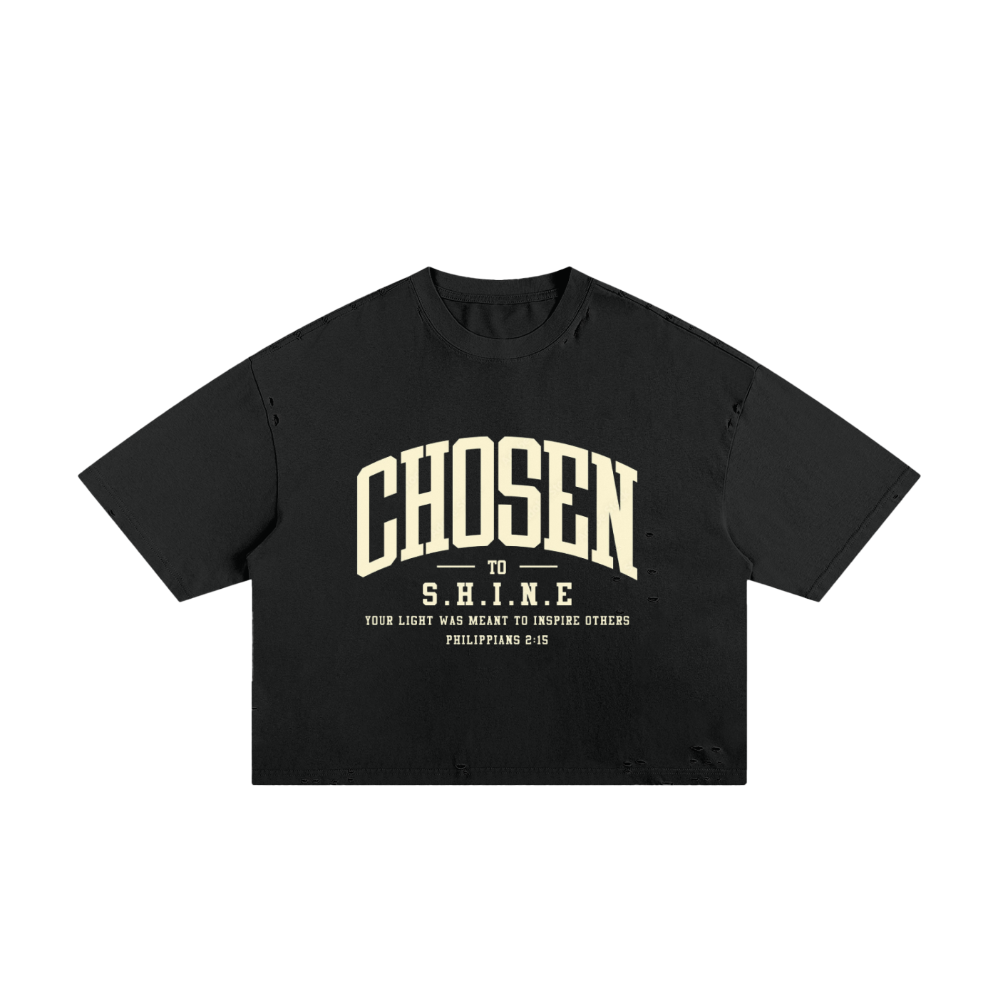 Classic Frayed Boxy Tee - Philippians 2:15