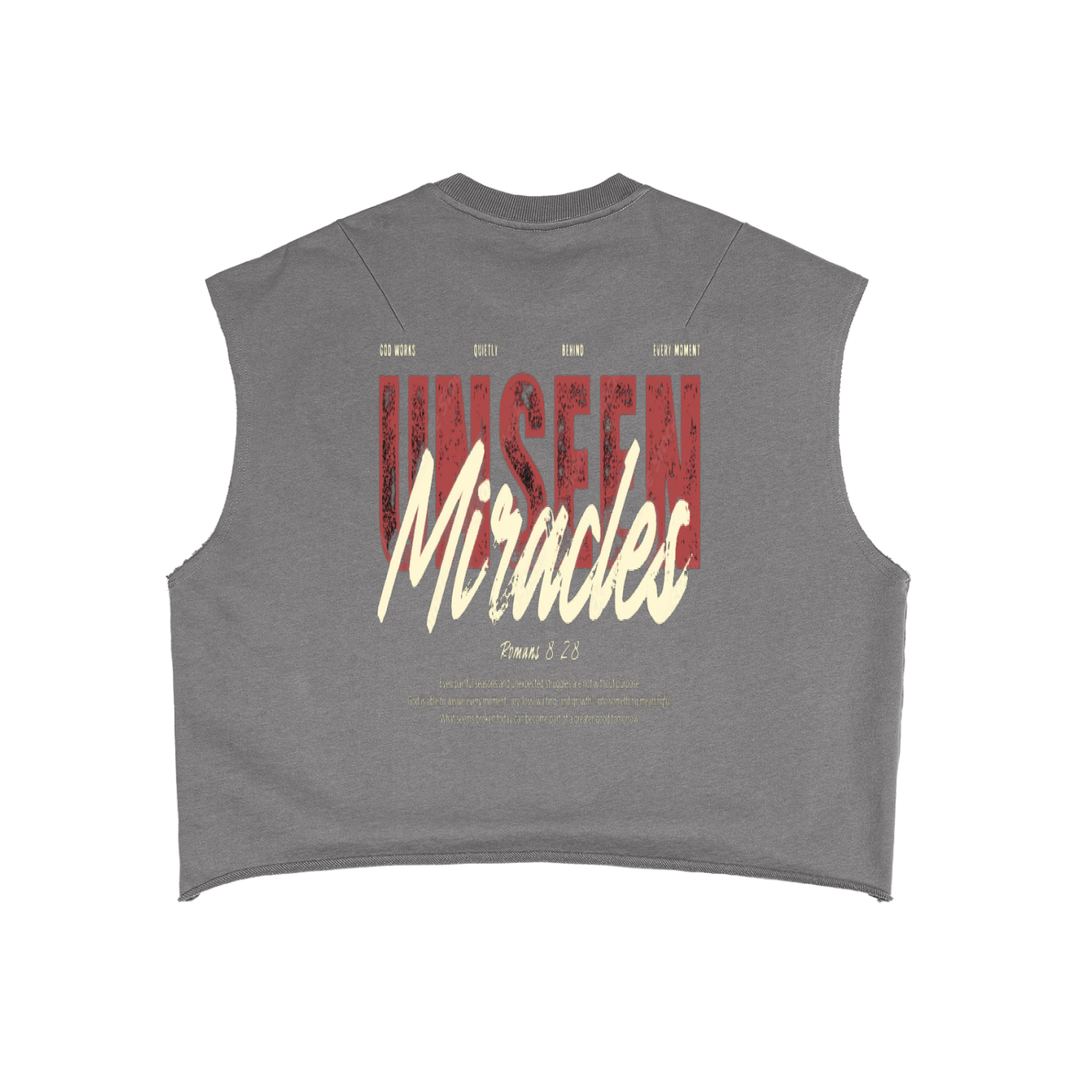 French Terry Boxy Tank Top - Romans 8:28