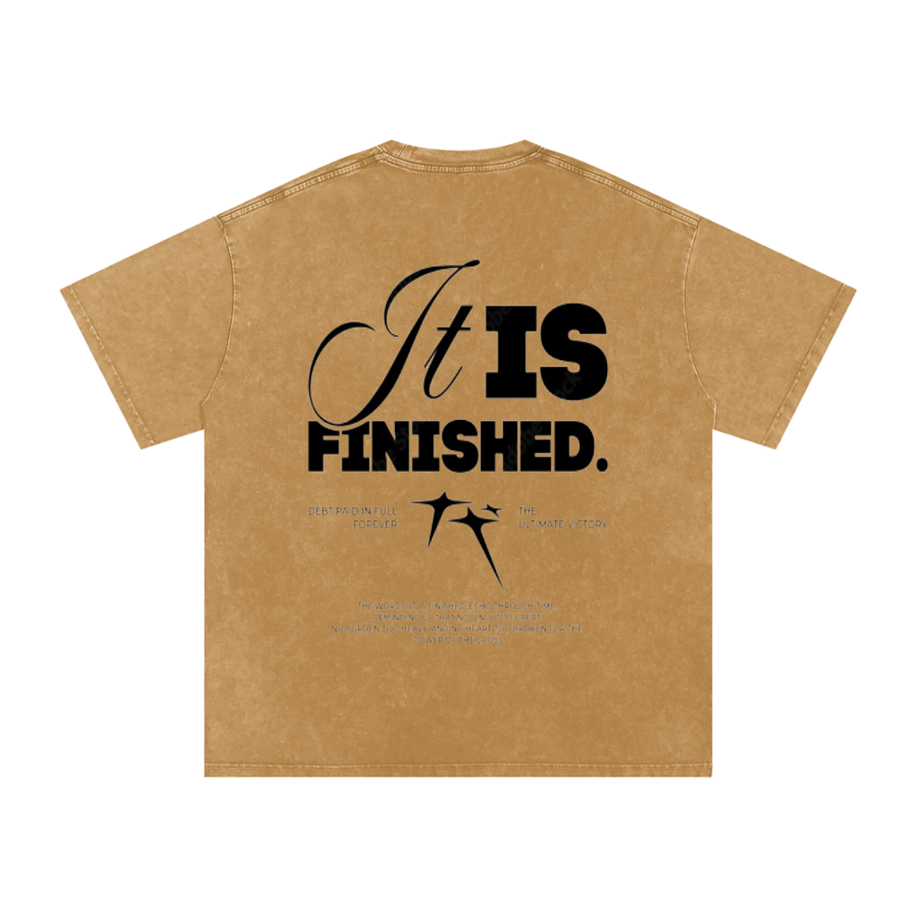 Snow Washed Oversized Cotton T-Shirt - John 19:30