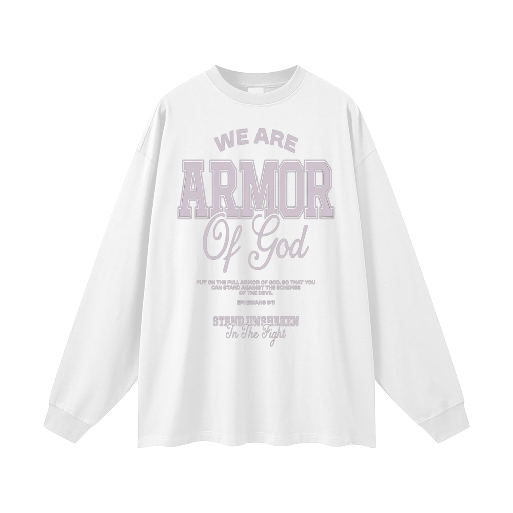 Oversized Unisex Long Sleeve T-Shirt - Ephesians 6:11