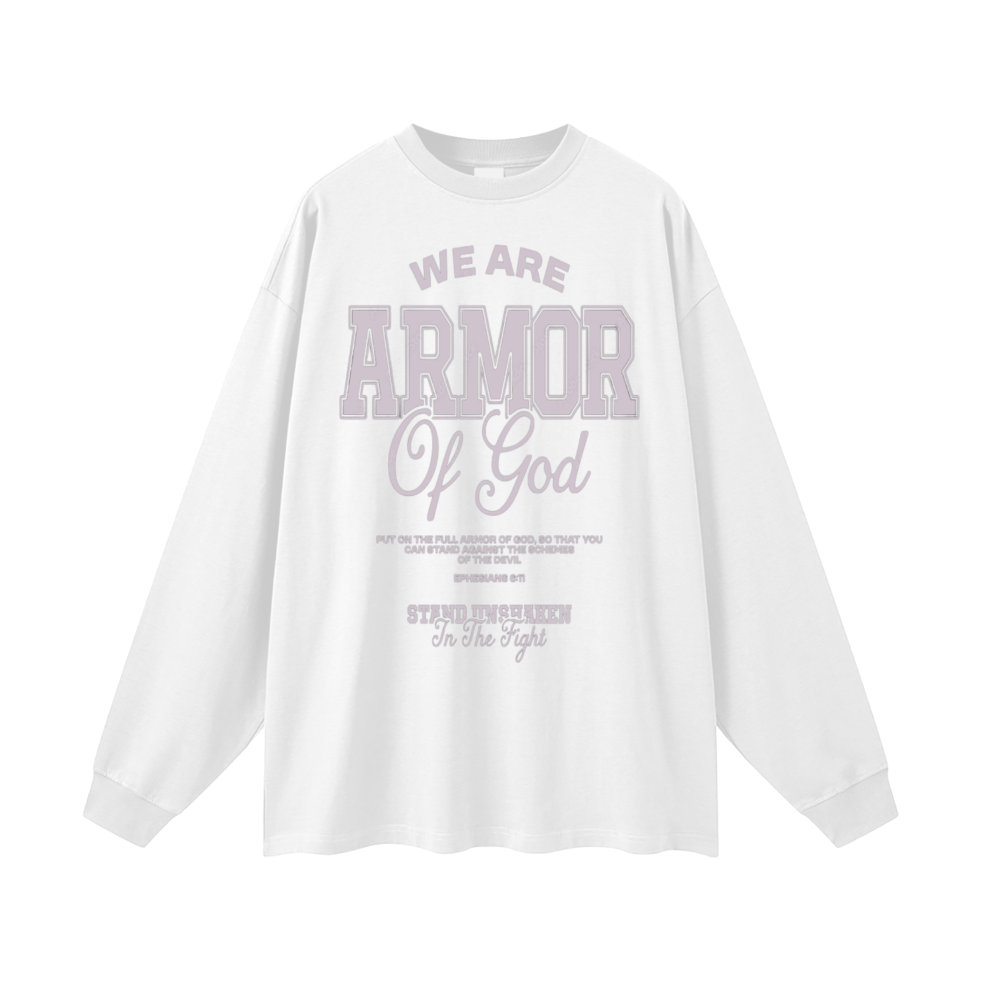 Oversized Unisex Long Sleeve T-Shirt - Ephesians 6:11