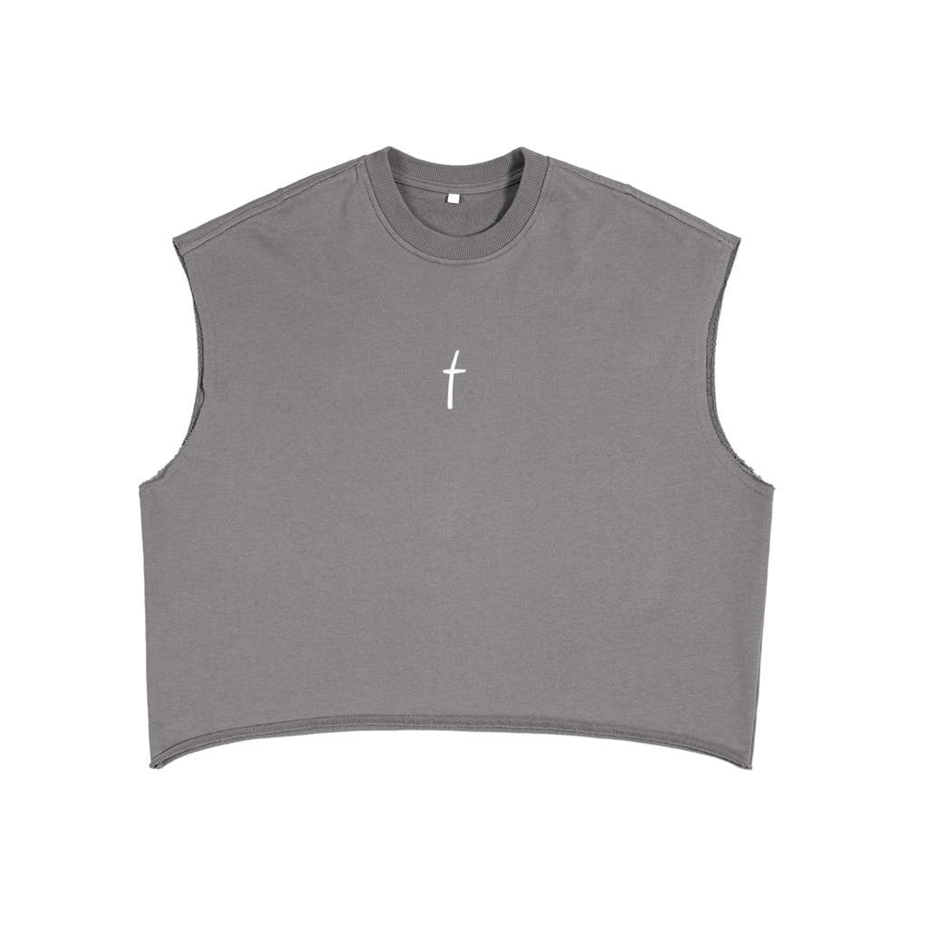 French Terry Boxy Tank Top - Romans 8:28