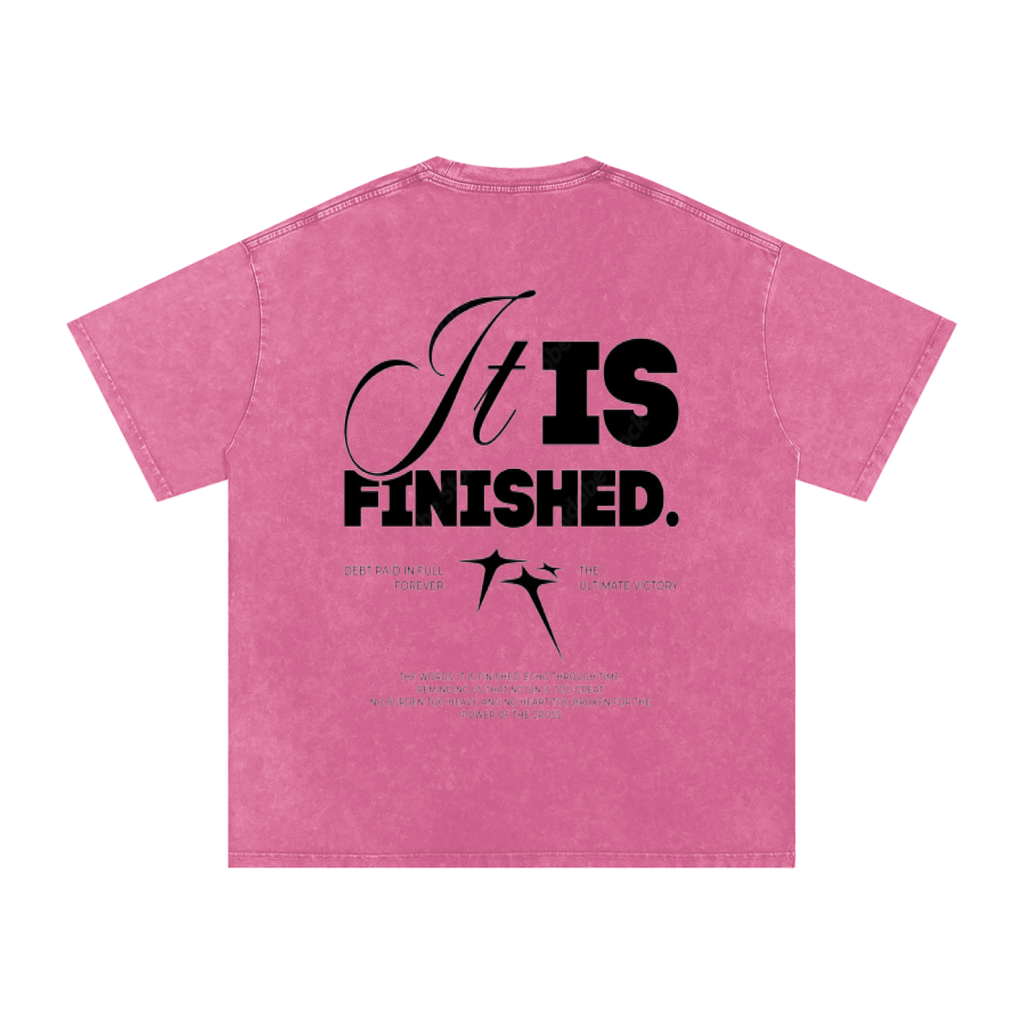 Snow Washed Oversized Cotton T-Shirt - John 19:30