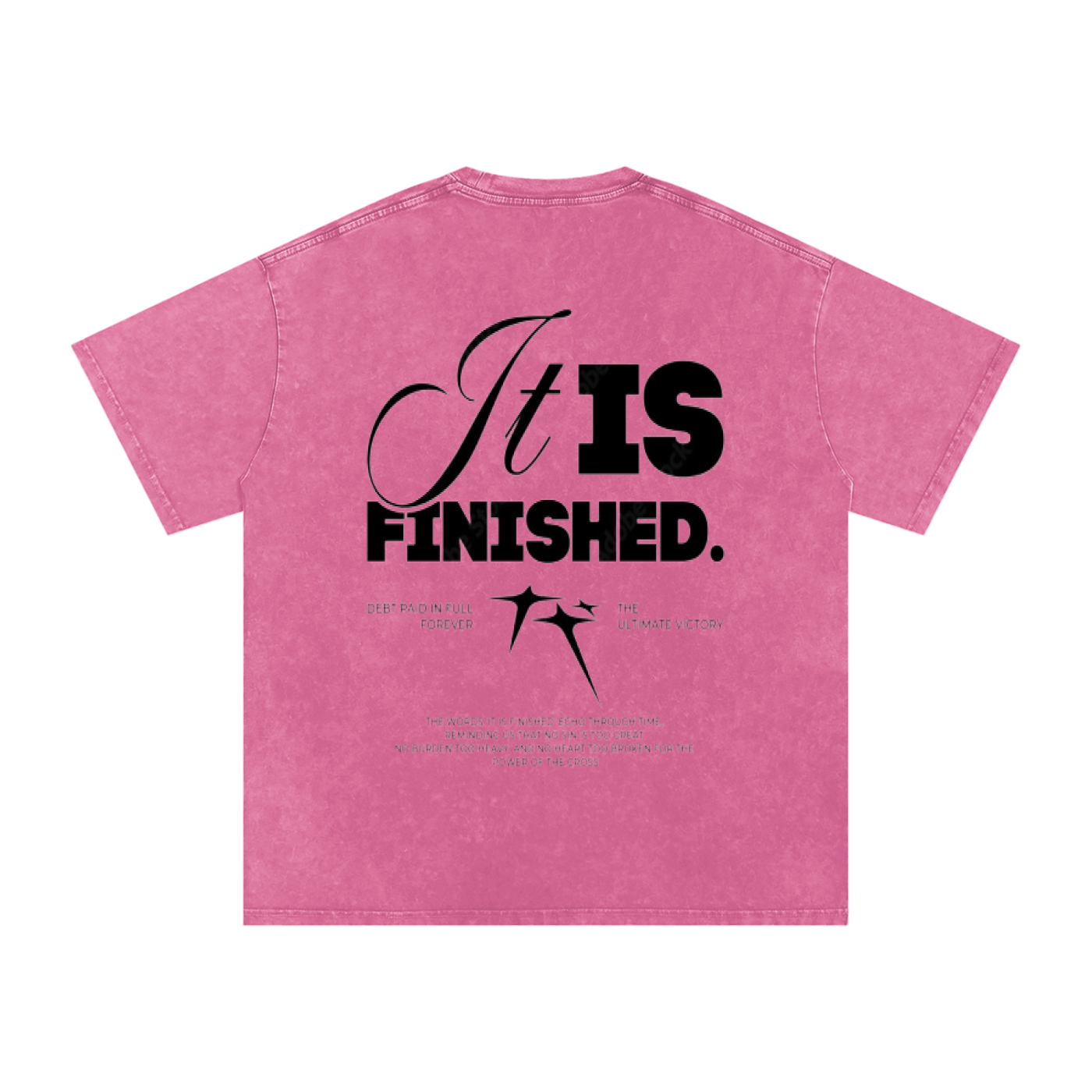 Snow Washed Oversized Cotton T-Shirt - John 19:30