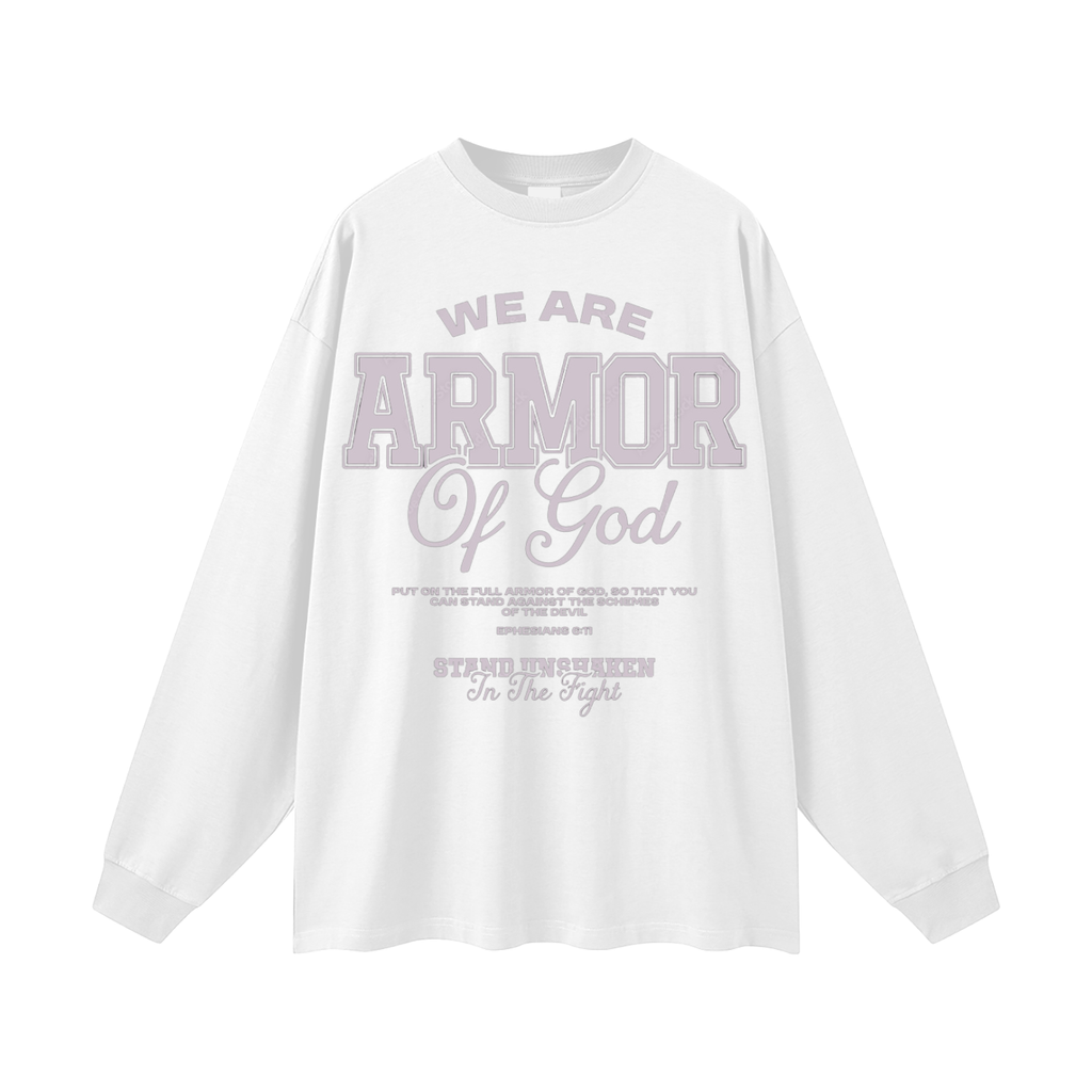 Oversized Unisex Long Sleeve T-Shirt - Ephesians 6:11