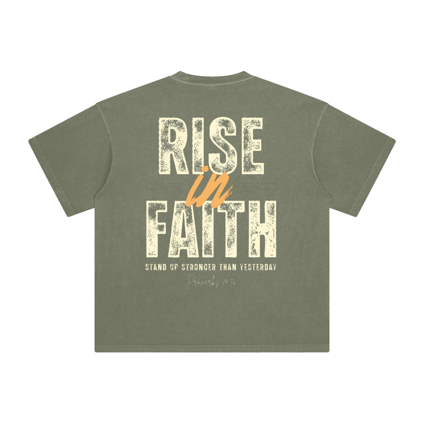 Enzyme Washed T-Shirt - Proverbs 24:16