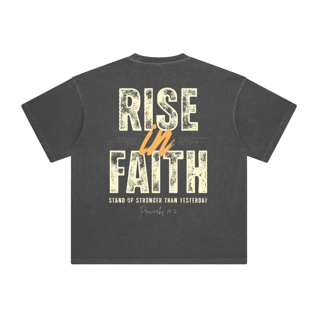 Enzyme Washed T-Shirt - Proverbs 24:16
